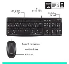 Keyboard and Mouse Combo, Logitech MK120 920-002565 , Wired, New In Box