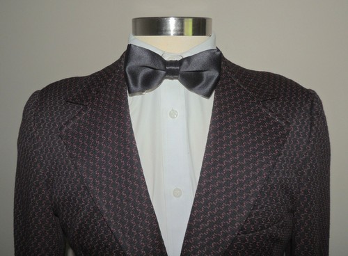 VTG MEN'S FIRST AVENUE BLACK/RED POLYESTER BLEND 2 BUTTON SPORT COAT - Picture 2 of 8