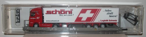 Fleischmann Spur HO 527304 SBB grau Taschenwagen + Schöni Mercedes Artic | Condition: Used