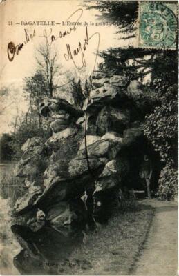 CPA PARIS 16e Bagatelle. L'Entree de la grande Grotte P. Marmuse (479846)