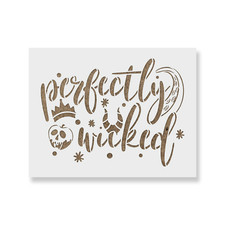 Perfectly Wicked Halloween Stencil - Durable Reusable Mylar Stencils