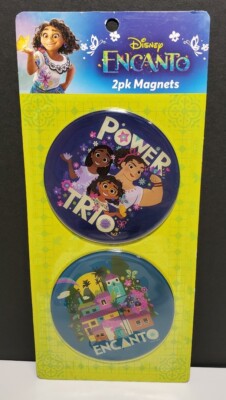 Disney Encanto 2 Pack Magnets Power Trio & Encanto Each 4'' Across Party Favors