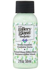 Gallery Glass, Green Confetti Stained Glass Effect Paint by Plaid, USA seller