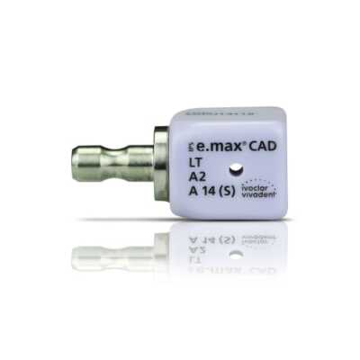IPS e.max CAD for CEREC/InLab LT Block, Shade A2, Size A14 (S), 5/Pk