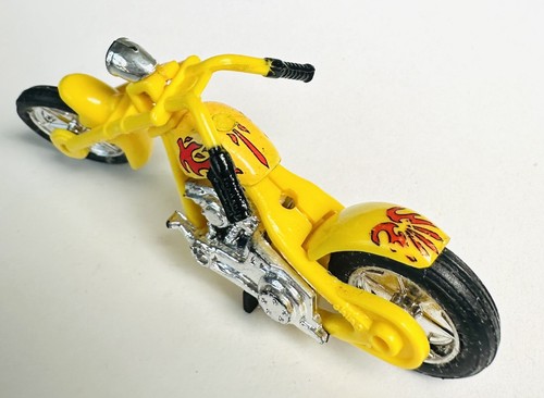 Vintage Yellow Motorcycle Chopper 3” Bike Toy Missing Seat Unbranded - Picture 5 of 7
