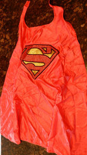 Six Flags Pink Satin Shimmer Super Girl Cape Halloween Costume Super Hero