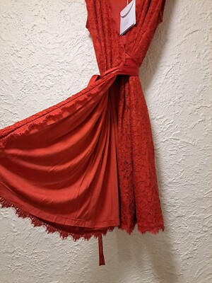 Diane von FURSTENBERG Red Lace Sleeveless Wrap Dress Size S BRAND NEW TAG | eBay Diane von FURSTENBERG Red Lace Sleeveless Wrap Dress Size S BRAND NEW TAG | eBay