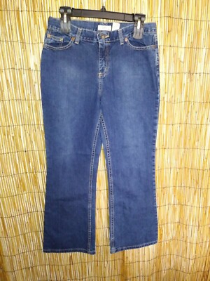 So Wear it Declare it Jeans Pants Size 14 1/2 Plus Med Wash faded Flared leg