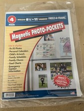 50 Packs of Freez-A-Frame 8-1/2 x 11 Magnetic Photo Pockets f/Fridge Made in USA