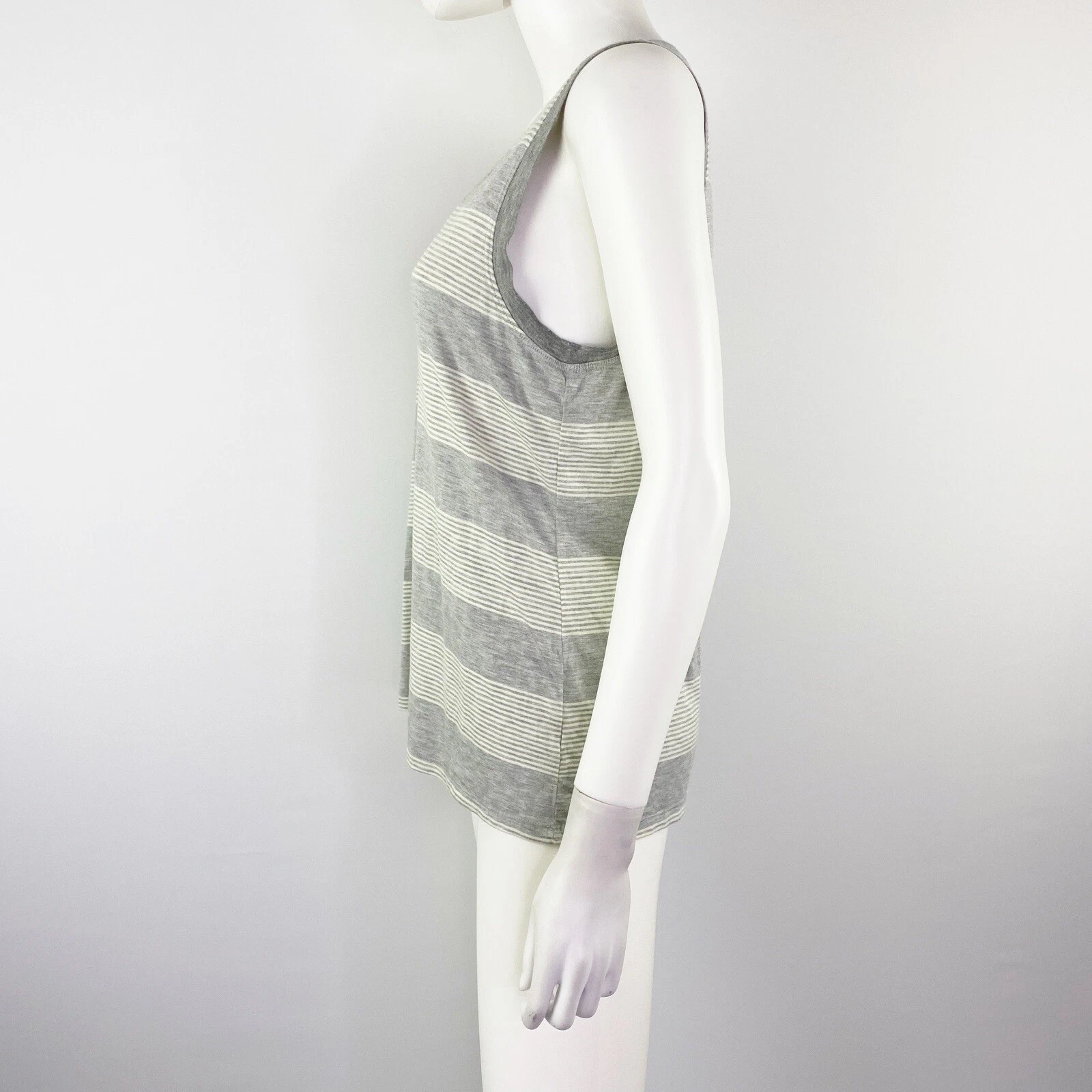 beyond-yoga striped v-neck sleeveless loose fit casual gym tank-top