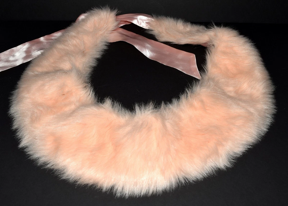 Pink fur collar deals