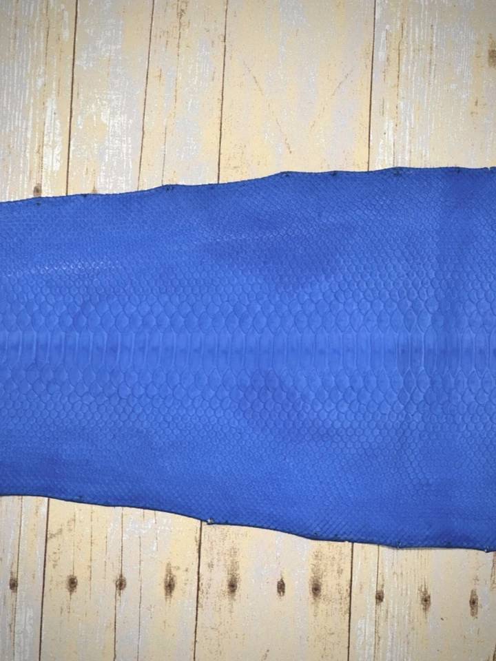 Azul XL Genuino Pitón Piel de Serpiente Cuero Piel Real Piel de Serpiente Sonajero Boa 308 Foto 3 de 4