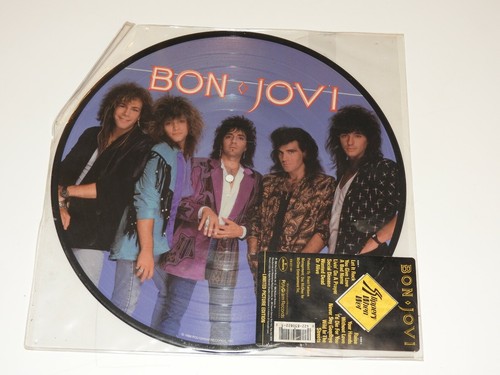 BON JOVI CONCERT WRIST BAND and SLIPPERY WHEN WET LP PICTURE DISC RECORD *RARE! - Picture 4 of 5