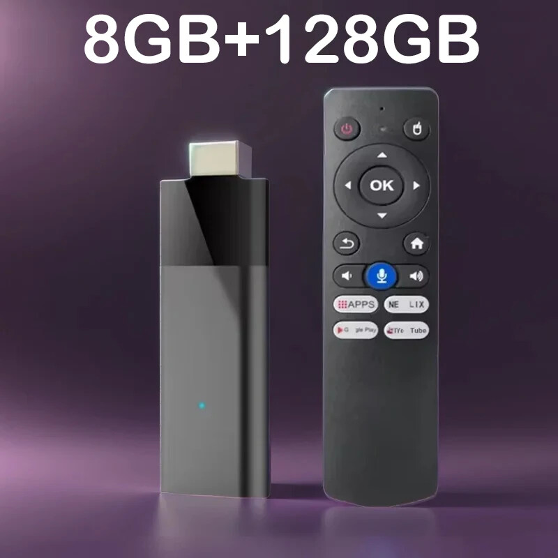 Android 14 Smart TV Stick with 8K Support, 5G WiFi, Google Voice & Portable Design-image