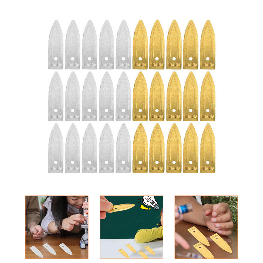 30 Pcs Copper Zinc Electrode Strip Plate DIY Fruit Battery Materials Strips