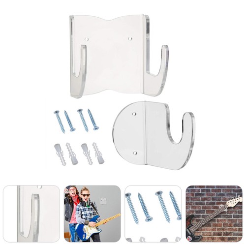 Clear Guitar Holder Hanger Horizontal Hanging Mount Wall Mounted Storage Rack