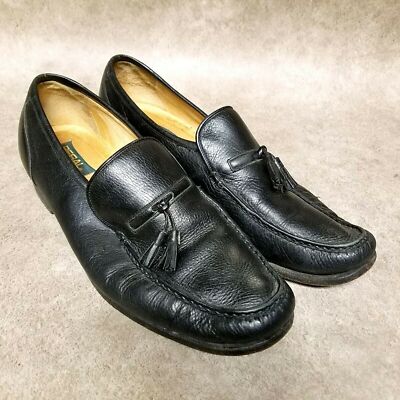 Regal Mens  856 R28 Size 10 D Black  Leather Slip On Tasseled Loafer Dress Shoes Men main image 3