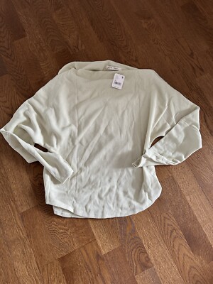 Free People Schulterfreies Top Chartreuse XL Neu mit Etikett