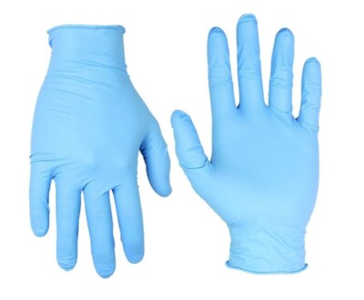 NITRILE GLOVES Case of blue nitrile gloves 1000 pcs (10 packs of 100)