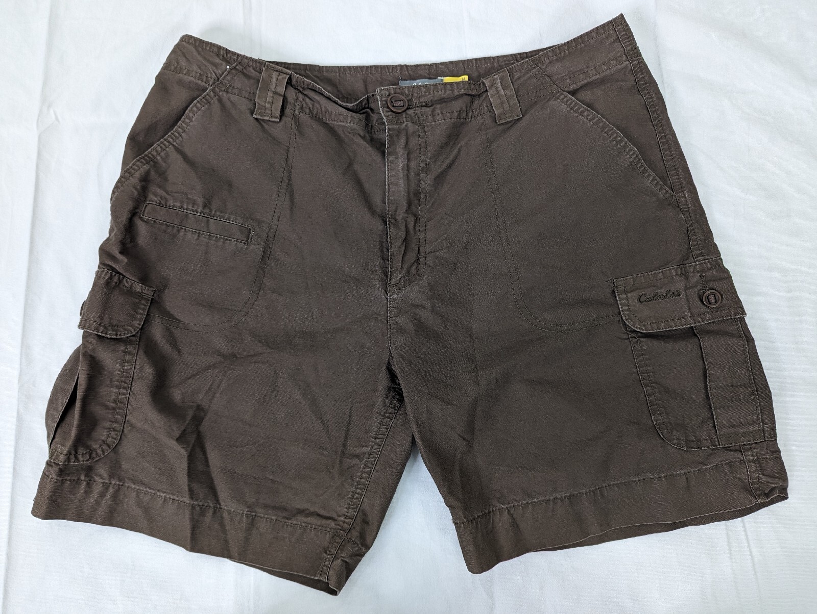 Cabelas Cargo Shorts Womens 14 Brown Cotton Stretch O… Gem