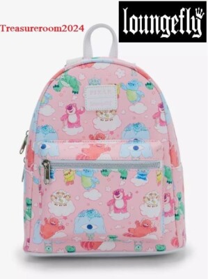 LOUNGEFLY Disney Pixar Characters On Clouds Mini Backpack NEW! Rex Toy Story
