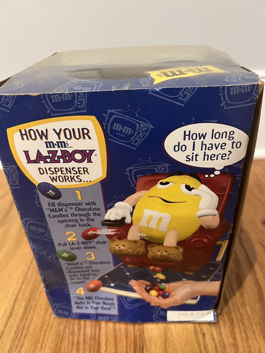 Vintage M&M's Lazy Boy Recliner Candy Dispenser La-Z-Boy Yellow