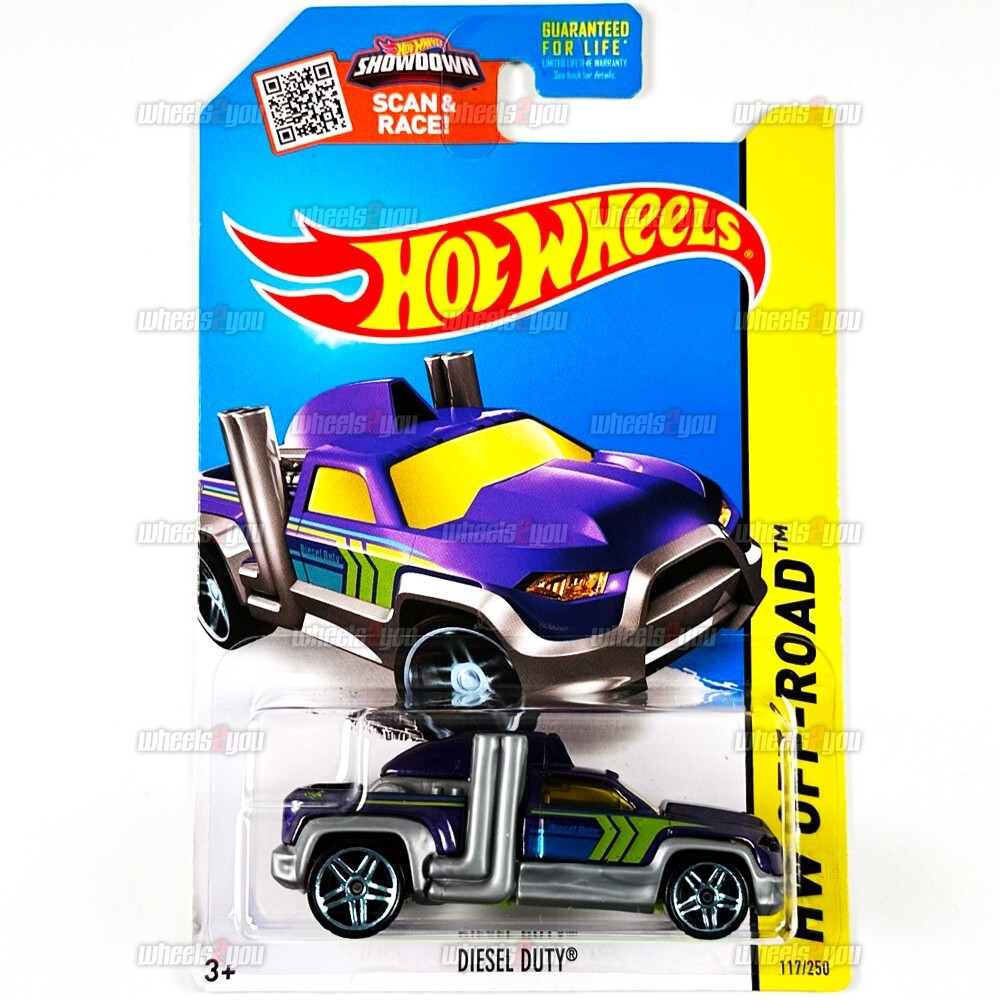 2015 Hot Wheels DIESEL DUTY #117 purple  - HW Off-Road Hot Trucks - 1:64 CFK64 