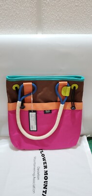 FLOWER MOUNTAIN Travel Bag Tote 1L12 Reisetasche Fuchsia Brown