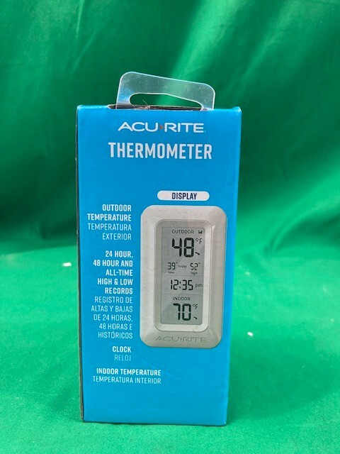 AcuRite Wireless Portable Weather Station Digital Thermometer White NEW (e8-1)
