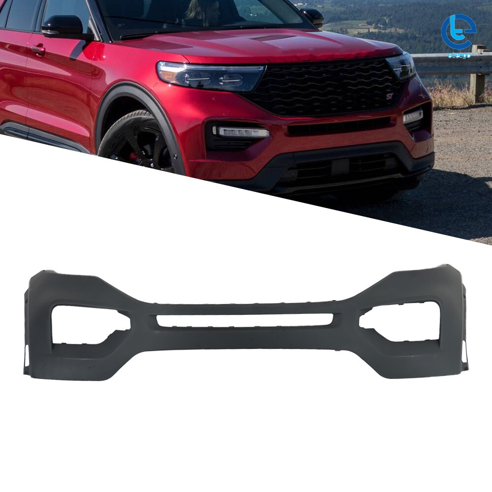 2020-2021 Ford Explorer Front Bumper Cover Primed No Sensor Holes