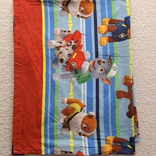 Nickelodeon Paw Patrol Twin Flat Sheet Blue Chase Marshall Rubble Zuma Rocky