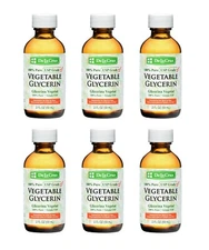 De La Cruz Vegetable Glycerin, Non-GMO, Bottled in USA, 2 OZ (SIX) Best by 10/28
