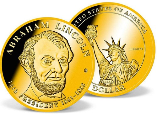 ABRAHAM LINCOLN DOLLAR TRIAL COIN PROOF AMERICAN MINT ORIGINAL RETAIL $99.95 - Picture 5 of 5