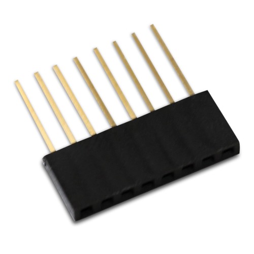 8 Pin Header Single Row Stackable Socket Connector Female 11mm 2.54mm 5PCS - Picture 2 of 4
