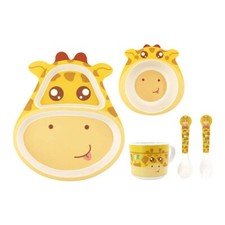 Bamboo Fiber Children's Dinnerware Set Giraffe