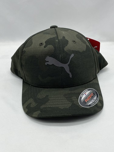 Puma olive green flexfit hat cap L/XL 
