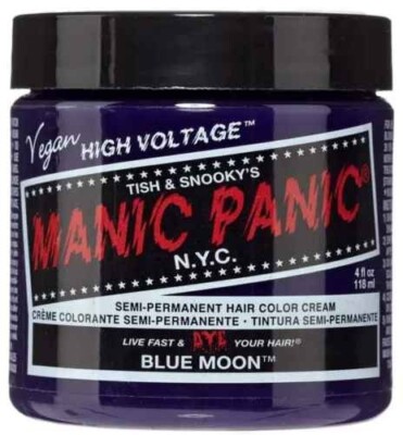 Manic Panic Vegan Semi Permanent Hair Dye Color Cream 4oz- Blue Moon