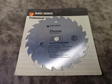 NEW Black & Decker 73-108 Contractor's 8" X 22T Chrome Plated Saw Blade (BN16)