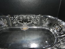 FOSTORIA  MEADOW ROSE 10 7/8" Celery Dish