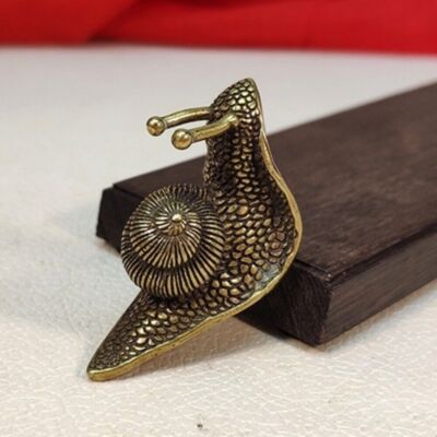Massives Kupfer Schnecke Schmuckstück handgeschnitzt Bronze Modell Figuren