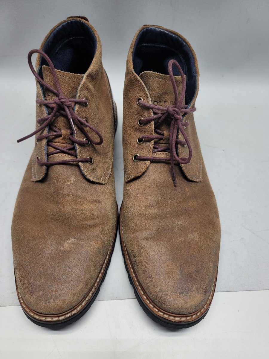 Cole Haan Boots Mens 10.5 Raymond Brown Suede Leather Chukka  display picture 1