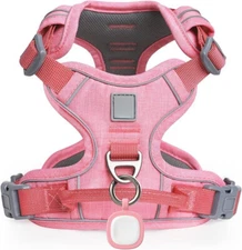 Dog Harness Adjustable Soft Padded Pet Vest with Handle & Digital ID Tag