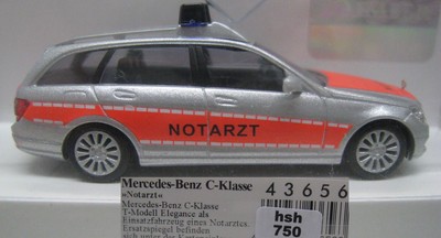 Busch 43656 Mercedes C-Klasse ''Notarzt'' (hsh750) TOP/OV