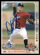 2011 Lakewood Blueclaws DAVID BUCHANAN Signed Card autograph auto phillies
