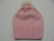 TOBY - PINK - GIRLS 4-14 SIZE STOCKING CAP BEANIE HAT