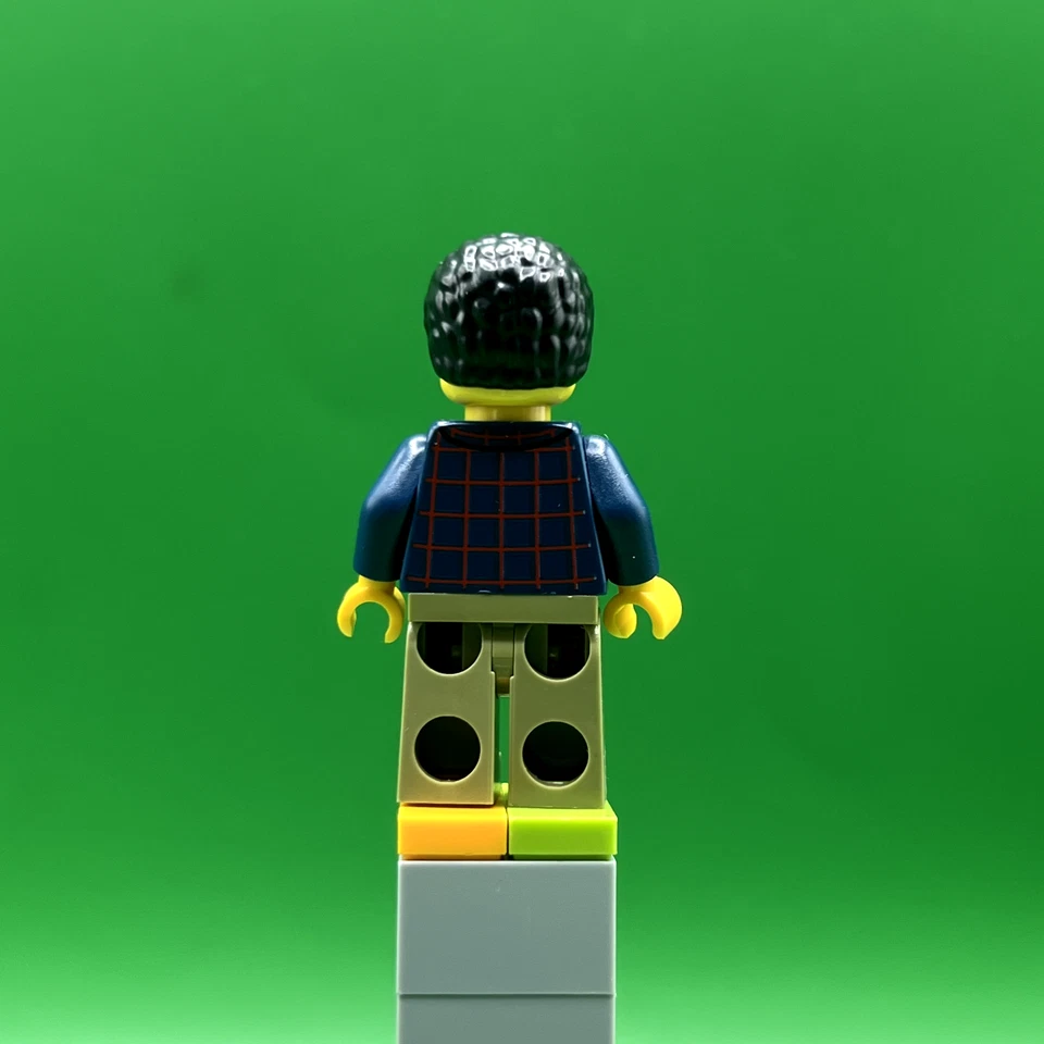 LEGO City минифигурка папа - темно-синий клетку кнопка рубашка, оливковый зеленый ноги cty1017 - Изображение 4 из 4