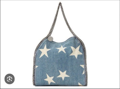 Sac Stella McCartney Falabella Denim avec étoiles Italie poignées chaîne