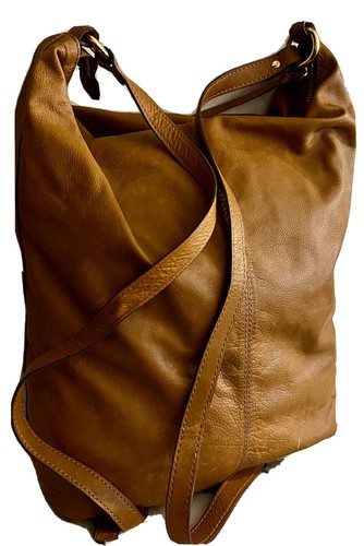 ZARA WOMAN BUCKET BROWN SOFT LEATHER 