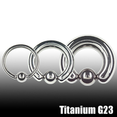 1,6mm Titan Piercing Klemmring Kugel Ohr Lippen Intim Brustwarzen Schmuck Silber