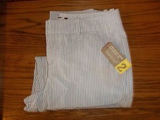 NEW WOMEN'S MERONA DRESS CROPPED PANTS SIZE 2 STRIPED